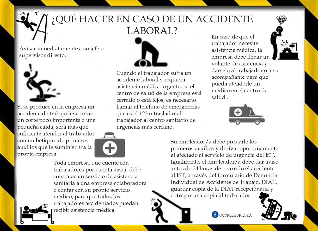 ¿Qué hacer en caso de un accidente laboral?